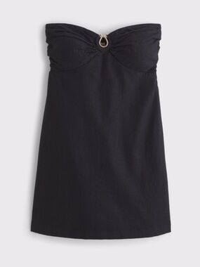 A&F Bra-Free Scarlett Strapless Linen-Blend Skort XXS